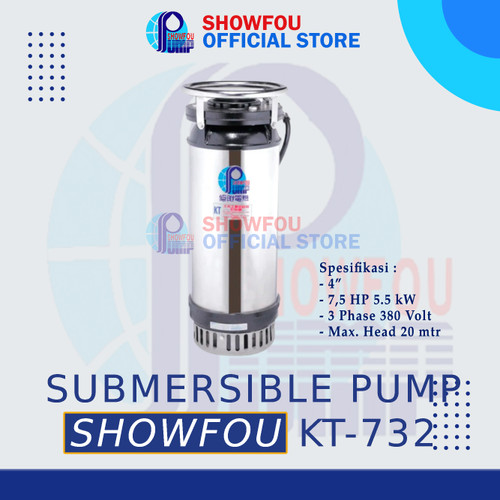 [EZM.6600049] SHOWFOU CENTRIFUGAL PUMP KT-732 7,5 HP 3 Phase 5,5 kWatt 4 Inch