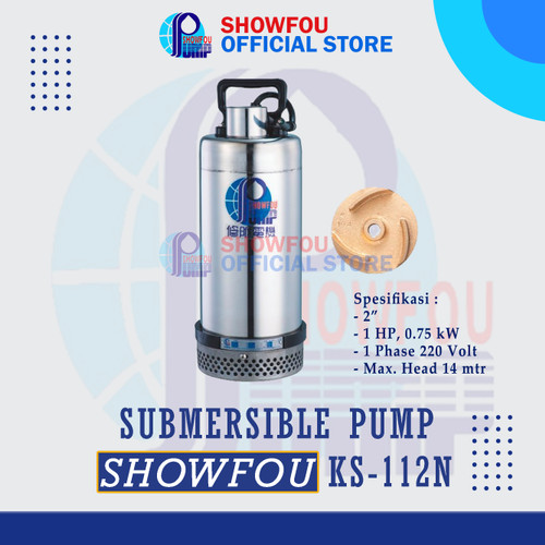 [EZM.6600066] SHOWFOU SUBMERSIBLE PUMP KS-112D, 1 HP, 1 Phase 0.75 kWatt 2 Inch
