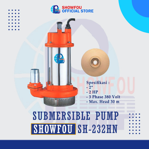 [EZM.6600092] SHOWFOU CENTRIFUGAL PUMP SH-232HD 2 HP, 3 Phase 1.5 kWatt 2 Inch
