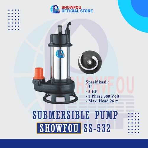 [EZM.6600096] SHOWFOU SUBMERSIBLE PUMP SS-532D 5 HP 5 Phase 3.7 kWatt 4 Inch