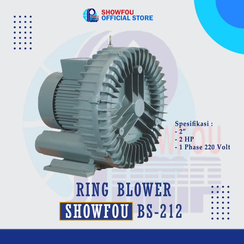 [EZM.6600106] SHOWFOU RING BLOWER BS-212 2 HP 3 Phase 2.2k Watt 2 Inch