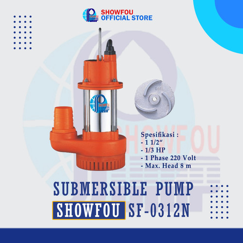 [EZM.6600130] SHOWFOU SUBMERSIBLE PUMP SF-0312N, 1 HP, 1 Phase 250 Watt 2 Inch