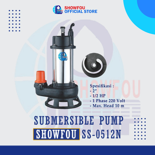 [EZM.6600133] SHOWFOU SUBMERSIBLE PUMP SS-0512N 0.5 HP 1 Phase 400 Watt 2 Inch