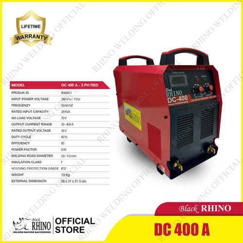 [EZM.3900058] Mesin Las Black RHINO DC-400 3PH