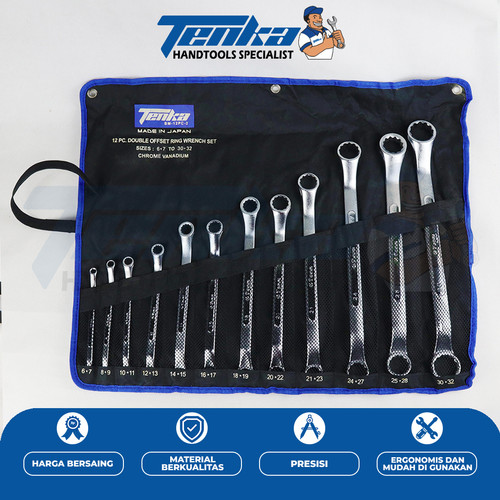Kunci Ring Pas Tenka Double Offset Wrench Set BM-12PC-2 (12PCS)