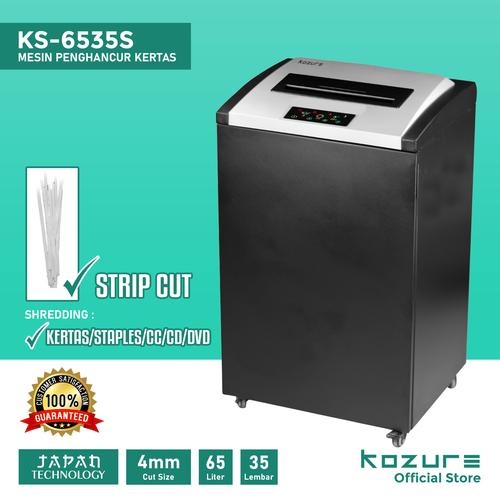 [EZO.7600022] Paper Shredder Kozure KS-6535S Penghancur Kertas Strip Cut 65 Liter