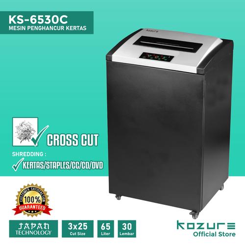 [EZO.7600023] Paper Shredder Kozure KS-6530c Penghancur Kertas Cross Cut 65 Liter