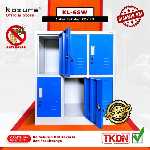 [EZO.7600025] Kozure KL-6SW Lemari Loker Besi 6 Pintu Loker Sekolahan SD/TK