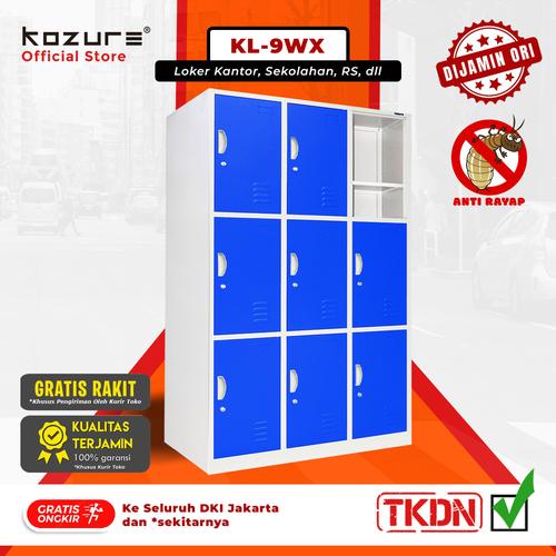 [EZO.7600038] LEMARI LOKER BESI 9 Pintu Kozure KL 9WX Ukuran LEBIH LEBAR