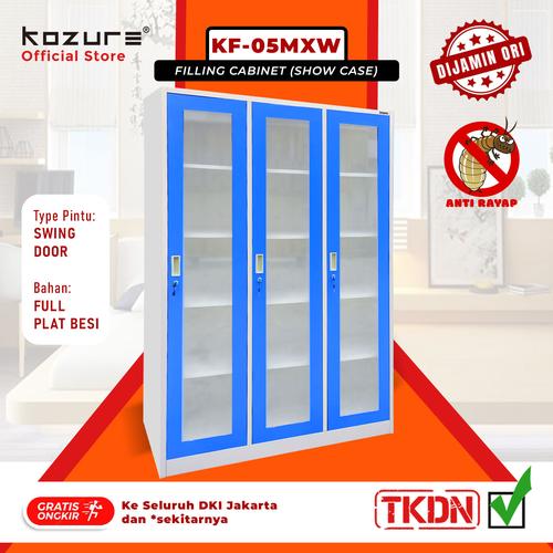 [EZO.7600047] FILLING CABINET Kozure KF-05MXW Pintu Kaca Ayun Swing Door