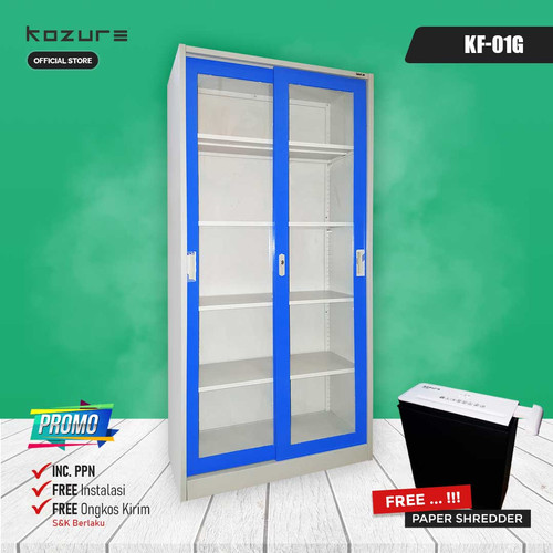 [EZO.7600073] FILLING CABINET Kozure KF 01G Lemari Arsip Kantor BESI Sliding Door