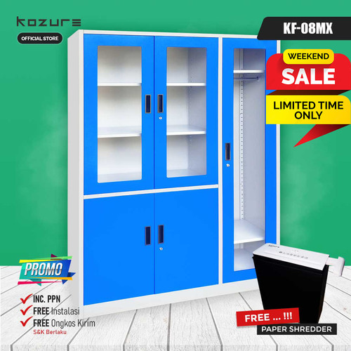 [EZO.7600075] FILLING CABINET Kozure KF-08MX Lemari Arsip Besi Kombinasi