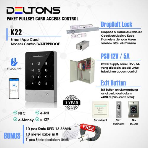 [EZO.7700025] Deltons K22 Paket Smart APP Door Access Control Card 13.56MHz Dropbolt
