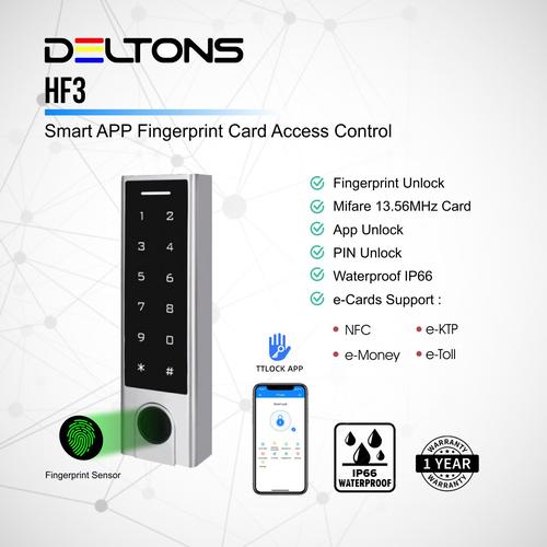[EZO.7700033] Fingerprint Smart Door Access Control HF3 13.56MHz Waterproof Outdoor