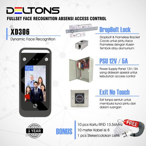 [EZO.7700041] Paket Access Control Deltons Face Recognition Akses Wajah Dropbolt