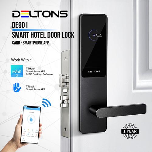 [EZO.7700047] Smart Hotel Door Lock Deltons Card Lock Kunci Pintu Kost Apartement
