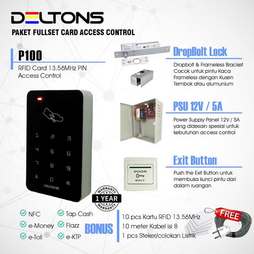 [EZO.7700058] Paket Akses Smart Lock Door Access Control RFID Card eMoney Dropbolt
