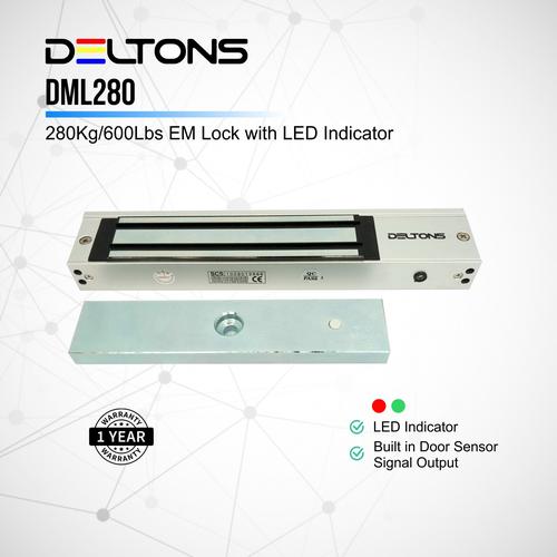 [EZO.7700088] EM Magnetic Lock 280Kg 600Lbs with LED and door indicator DELTONS Ori