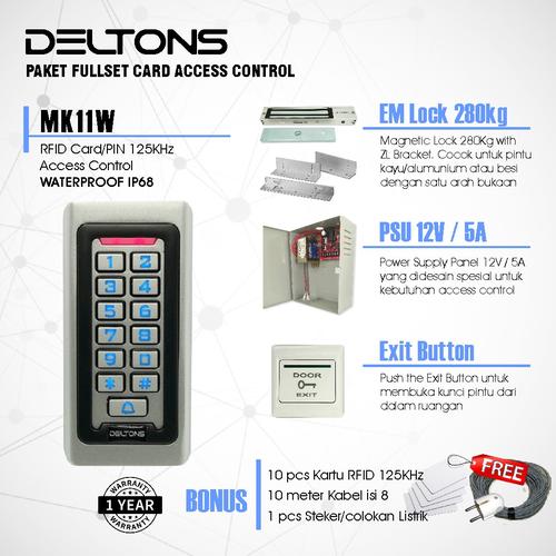 [EZO.7700098] Door Access Control Paket PIN/Card Deltons - 1 Pintu Magnetic Lock