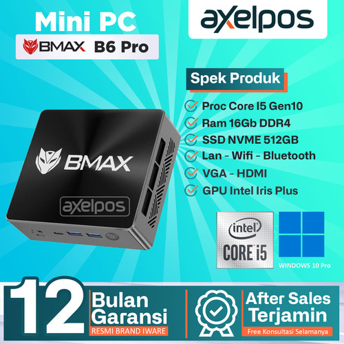[EZO.7800058] Mini PC BMAX B6 Pro Intel Core i5  i5-1030 16GB/512Gb Windows 10 Pro