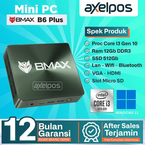 [EZO.7800063] Mini PC BMAX B6 PLUS Intel Core i3 1000NG4 12/512GB NVMe Window 11 Pro