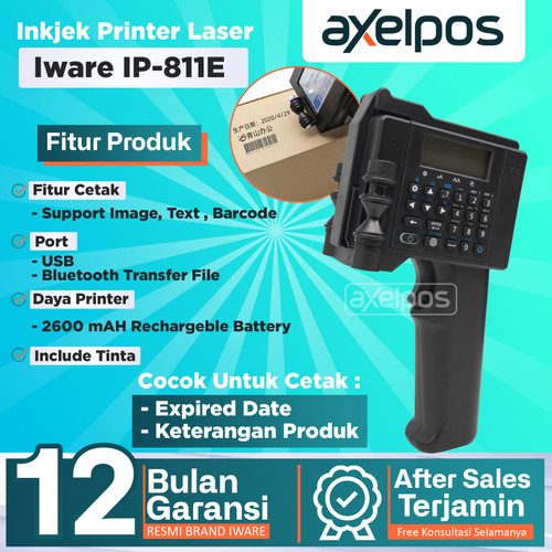 [EZO.7800249] Handheld Printer Iware IP811E Inkjet Expires With Bluetooth
