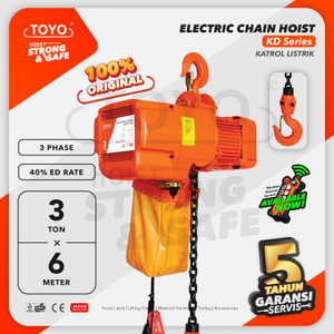[EZO.1600047] Electric Chain Hoist 3 Ton x 6 Meter KD Series TOYO