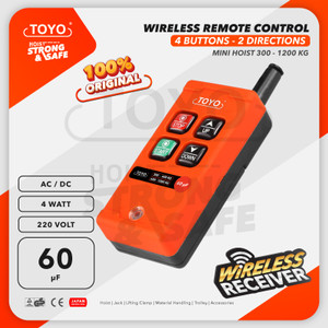 [EZO.1600052] Wireless Remote Control Mini Hoist 220V 4 Button 2 Direction 60µF TOYO