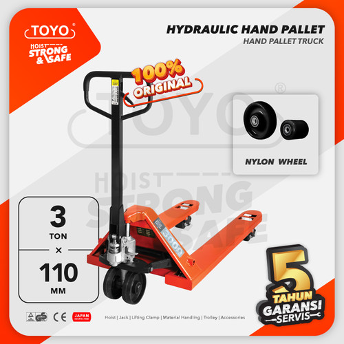 [EZO.1600082] Hydraulic Hand Pallet Truck Trolley 3 Ton / 3000 Kg TOYO