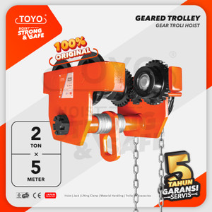 [EZO.1600088] Geared Trolley / Gear Troli Hoist 2 Ton x 5 Meter TOYO