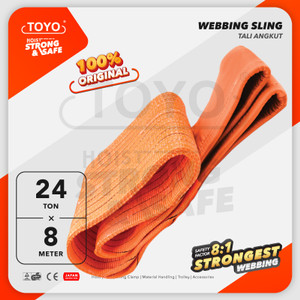 [EZO.1600099] Webbing Sling Belt / Tali Angkat 24 Ton x 8 Meter TOYO Double Ply