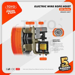[EZO.1600075] Electric Wire Rope Hoist 10 Ton x 12 Meter SH Series TOYO