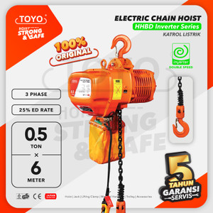 [EZO.1600134] Electric Chain Hoist 0.5 Ton x 6 Meter HHBD Inverter TOYO