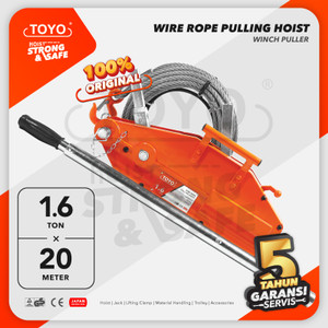 [EZO.1600169] Wire Rope Pulling Hoist / Tirfor 1.6 Ton x 20 Meter TOYO