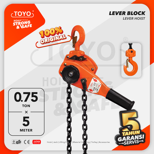 [EZO.1600207] Lever Block / Lever Hoist 0.75 Ton x 5 Meter TOYO