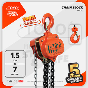 [EZO.1600218] Chain Block / Takel 1.5 Ton x 7 Meter TOYO