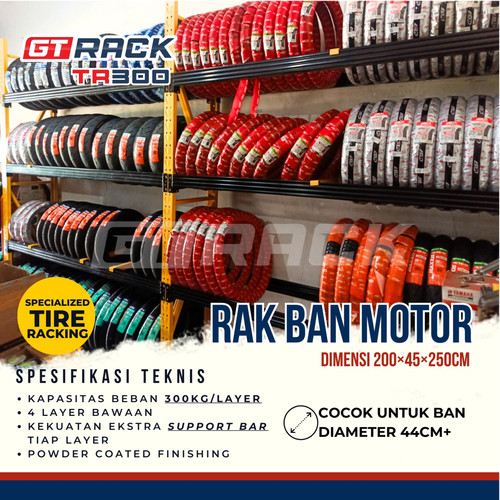 [EZO.8900084] RAK BAN MOTOR GT RACK TR300 TIRE RACKING DISPLAY RODA SUSUN 4 TINGKAT