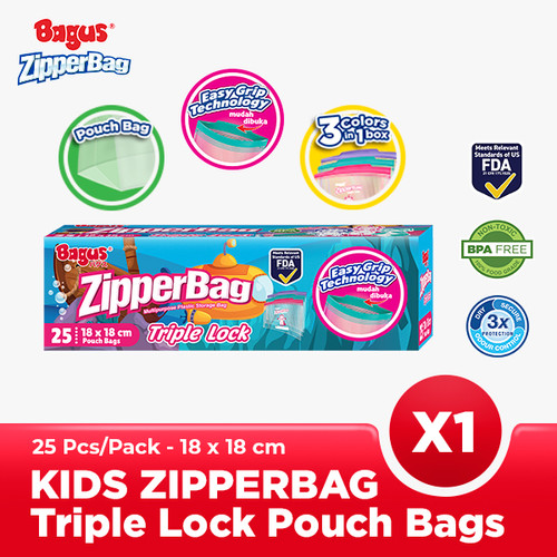 [EZO.9000050] Bagus Zipperbag Kids 25's 18 x 18 cm