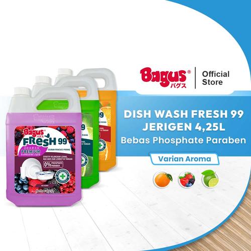 [EZO.9000054] Bagus Fresh99 Premium Anti Bacterial Dish Washing Liquid Jerigen 4,25L