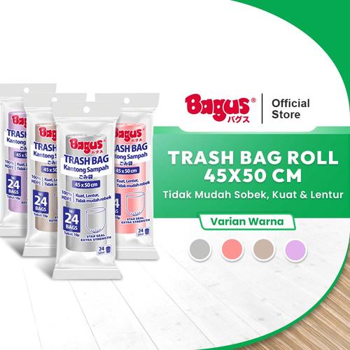[EZO.9000088] Kantong Sampah Bagus Trash Bag Roll 45 x 50 cm 24's 24 L