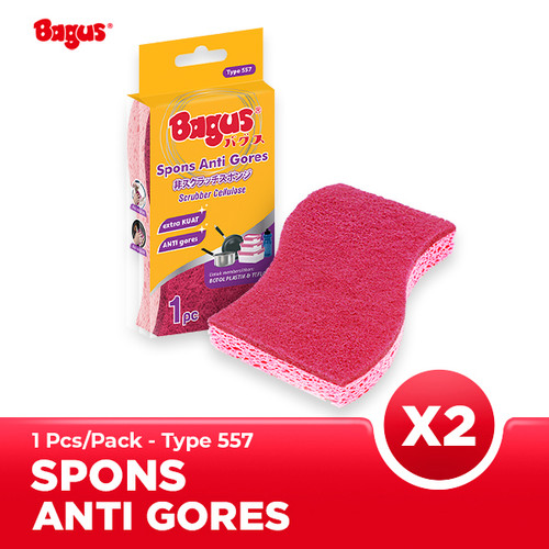 [EZO.9000106] Twin Pack Bagus Sabut Spons Anti Gores 1's Type 557