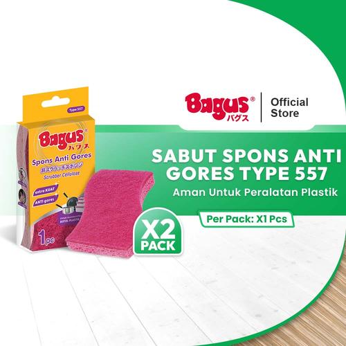 [EZO.9000106] Twin Pack Bagus Sabut Spons Anti Gores 1's Type 557