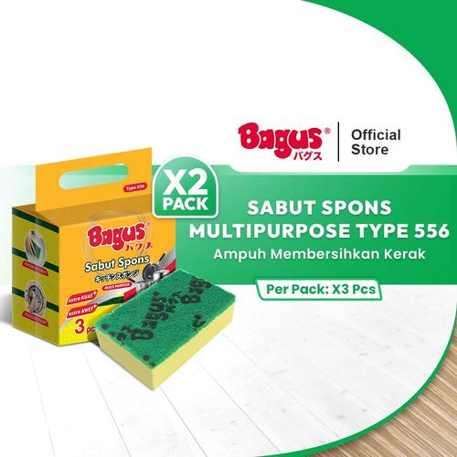 [EZO.9000107] Twin Pack Bagus Sabut Spons Multipurpose 3's Type 556