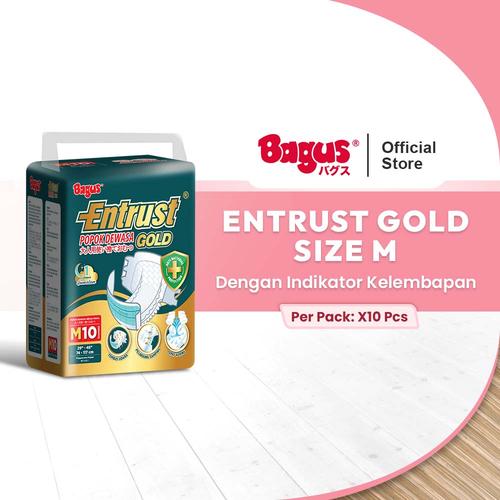 [EZO.9000124] Bagus Entrust Gold Adult Diapers M 10's