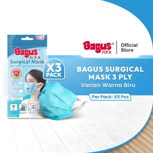 [EZO.9000129] Triple Pack Bagus Masker Sehari-hari isi 5 pcs