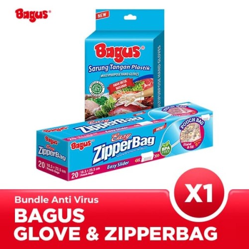 [EZO.9000149] Bagus Sarung Tangan Plastik 15 µ & Zipperbag Bundle Tokopedia