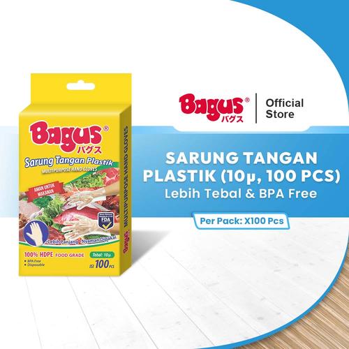 [EZO.9000152] Bagus Sarung Tangan Plastik 10 µ 100 pcs