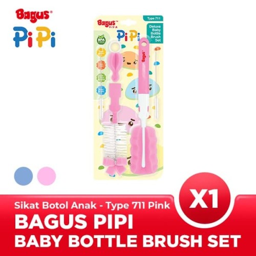 [EZO.9000164] Bagus Pipi Deluxe Baby Bottle Brush Set Tipe 711