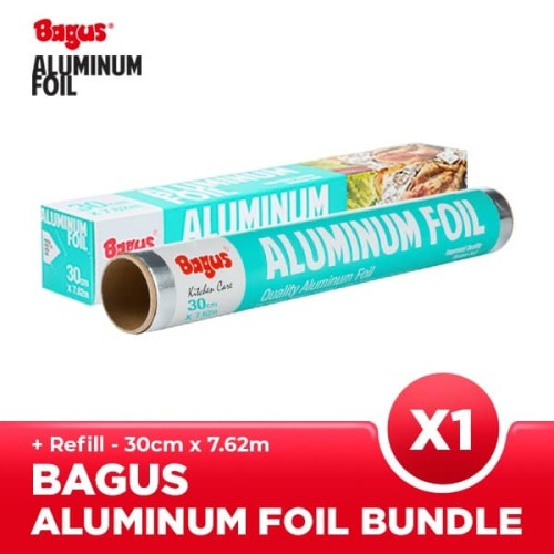 [EZO.9000179] Bagus Aluminum Foil Box + Refill 30 cm x 7.62 m Set