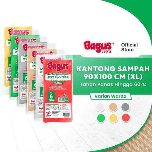 [EZO.9000183] [Twinpack] Bagus Kantong Sampah XL 6 Uk. 90 cm x 100 cm (90 L)